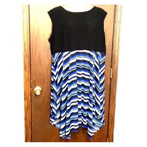 Avenue Blue, Black & White Striped Dress